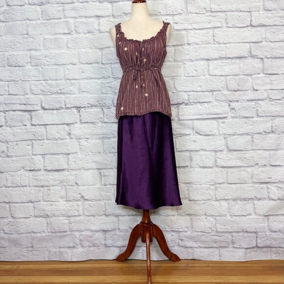 Aritzia Babaton Purple Satin Slip Skirt - Picture 5 of 9